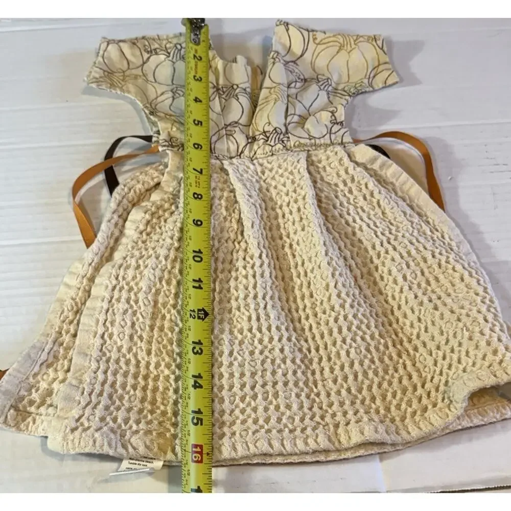 Harvest Season Embroidered Ruffle Hand Kitchen Towel Dress Decor